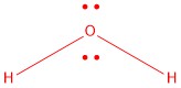 Lewis structure of  water